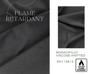 Soft-Feel Modacrylic and Viscose Knitting Material, Spandex Enhanced