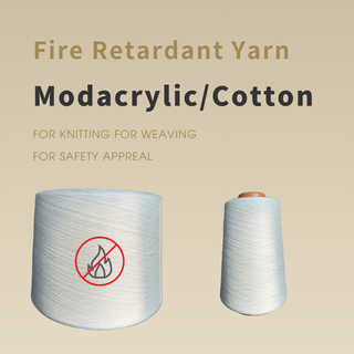 Modacrylic Cotton Blend Yarn: Flame Retardant & Soft for Knitting/Weaving